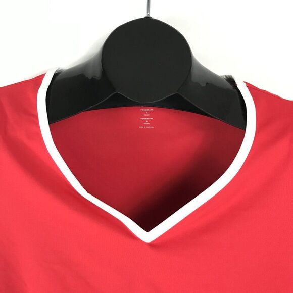 NEW Old Navy Active PowerSoft Ultra Crop Top Women's Large Coral Go-Dry Fitness - Picture 2 of 10